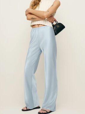 Reformation 🦋 Gale Satin Mid rise Bias Pants